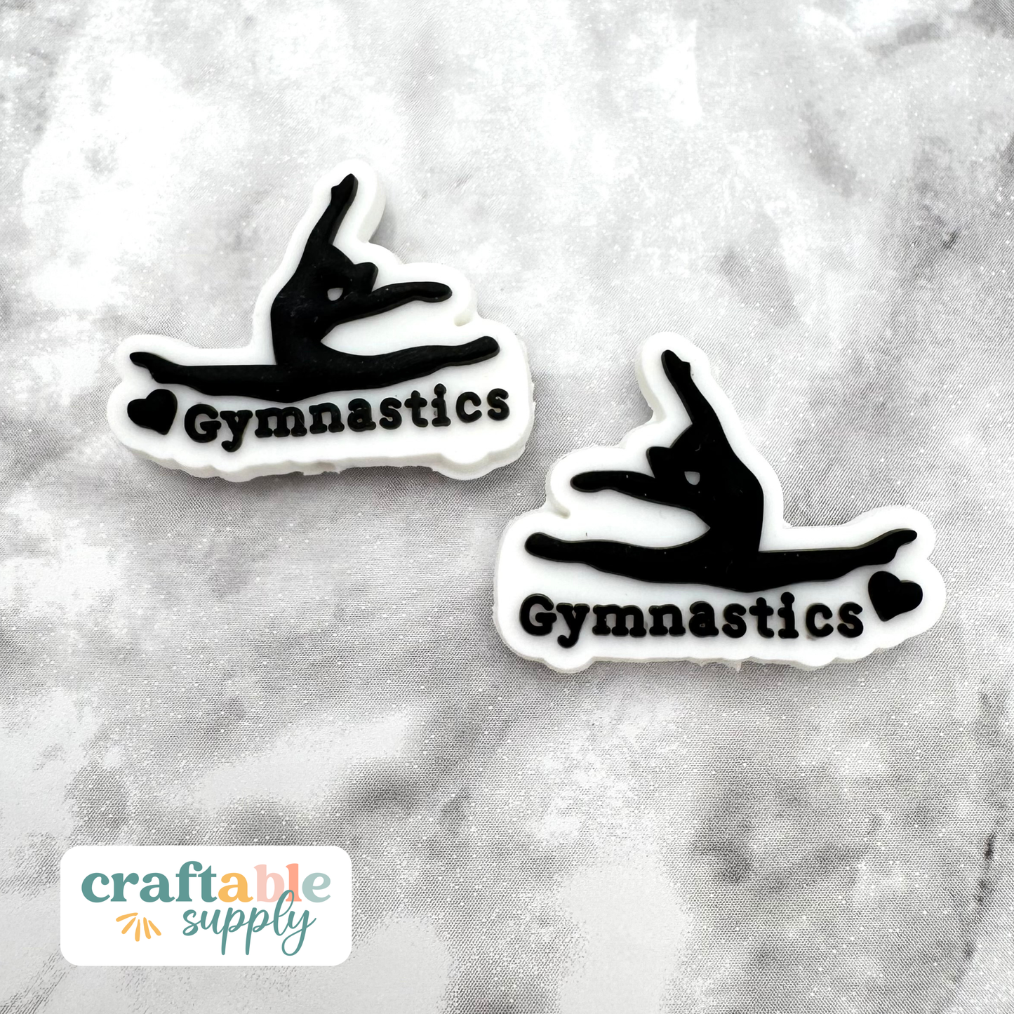 Gymnastics Leap Soft PVC Focal Bead
