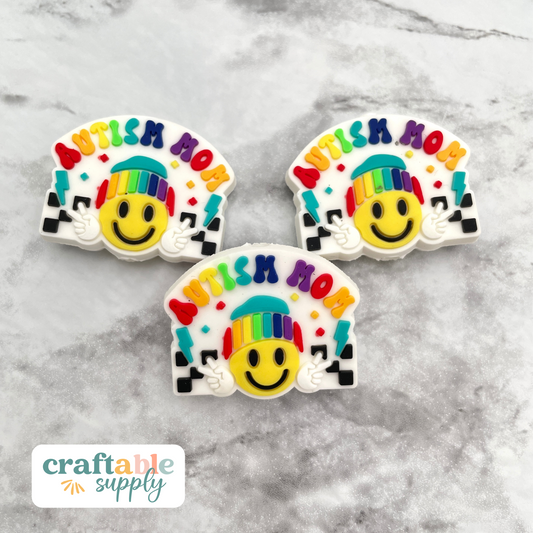 Autism Mom Soft PVC Focal Bead