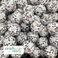 15mm Round Silicone Beads - Volleyball Leopard Print