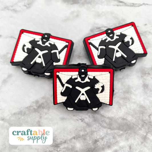 Hockey Goalie Soft PVC Focal Bead