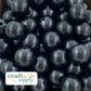 15mm Round Silicone Beads - Black Opal