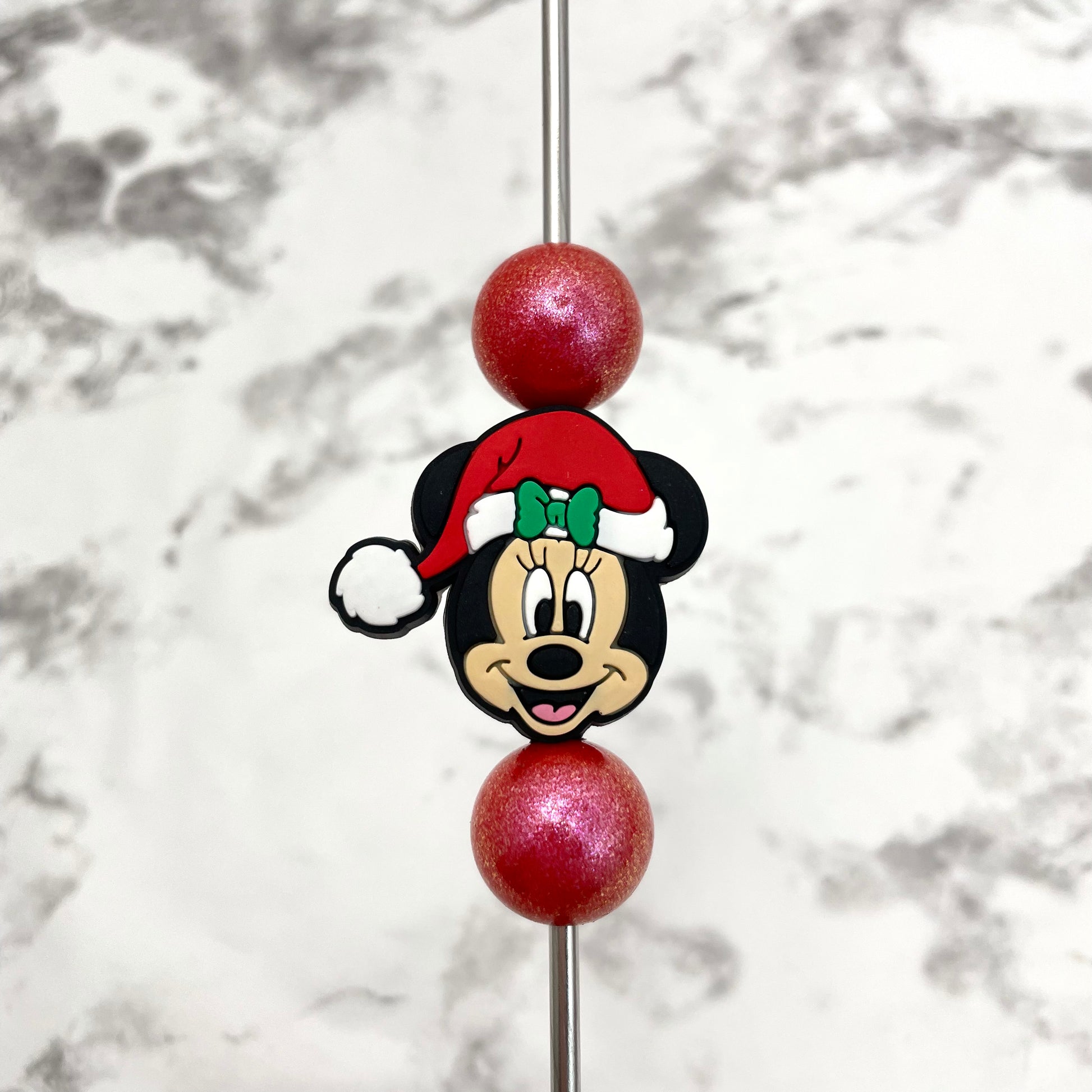 Santa Craftable Santa Girl Mouse Soft PVC Focal Bead – Craftable Supply