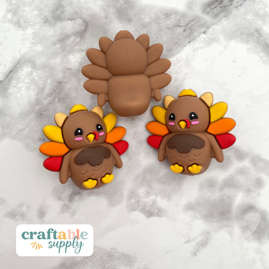 3D Turkey Silicone Focal Bead