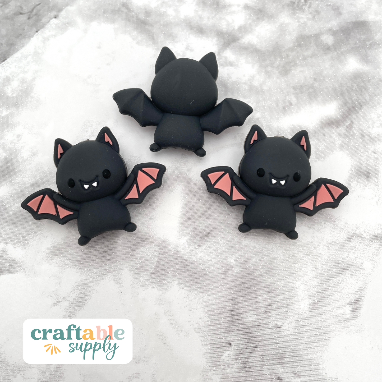 3D Bat Silicone Focal Bead