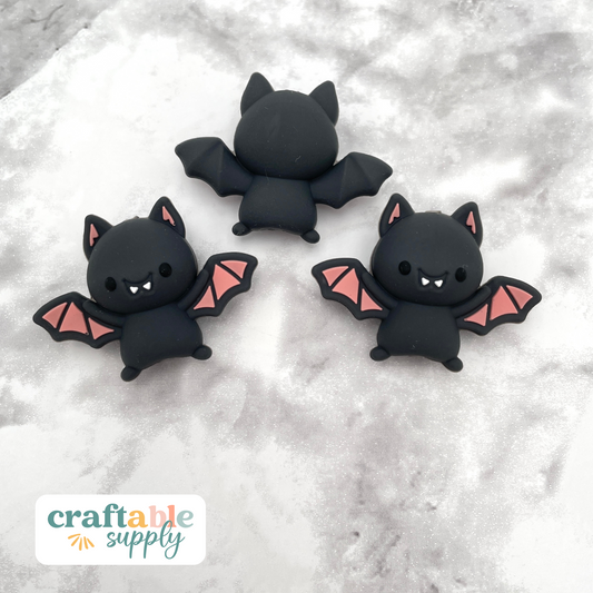 3D Bat Silicone Focal Bead