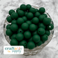 9mm Round Silicone Beads - Forest Green