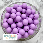 9mm Round Silicone Beads - Pastel Purple