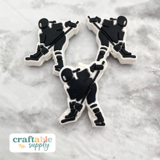 Hockey Player Soft PVC Focal Bead