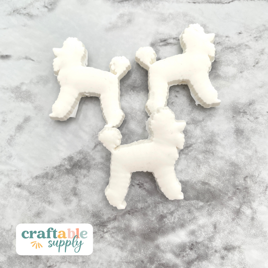 Poodle Dog Soft PVC Focal Bead