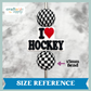 I Love Hockey Soft PVC Focal Bead