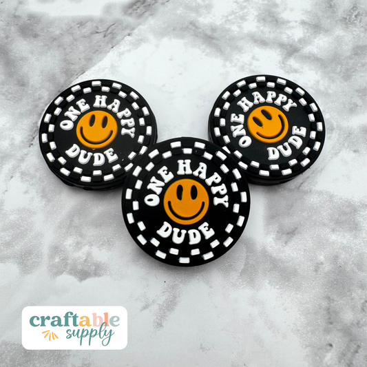 One Happy Dude Silicone Focal Bead