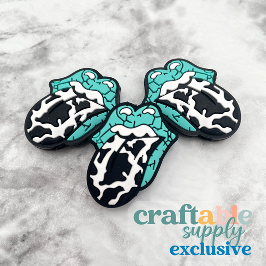 Cow Print Tongue Silicone Focal Bead *Exclusive*