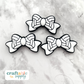 Volleyball Bow Silicone Focal Bead