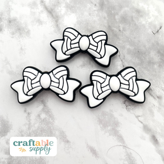 Volleyball Bow Silicone Focal Bead