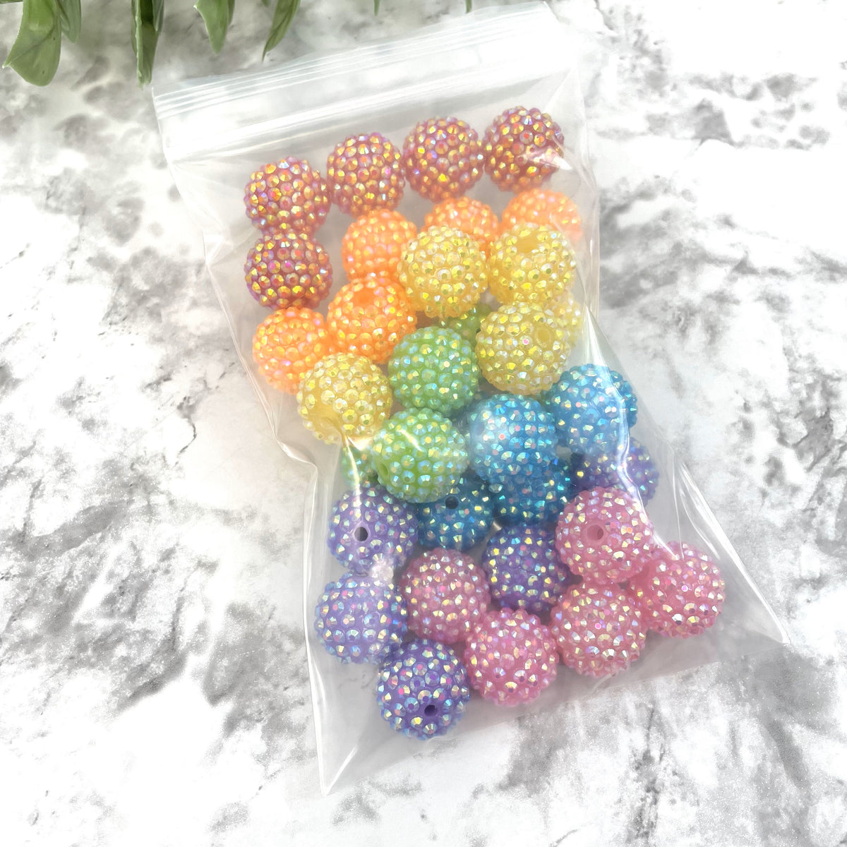 Craftable Things Rhinestone 20mm Rhinestone Bead Pack - Rainbow (35pcs) – Craftable Supply