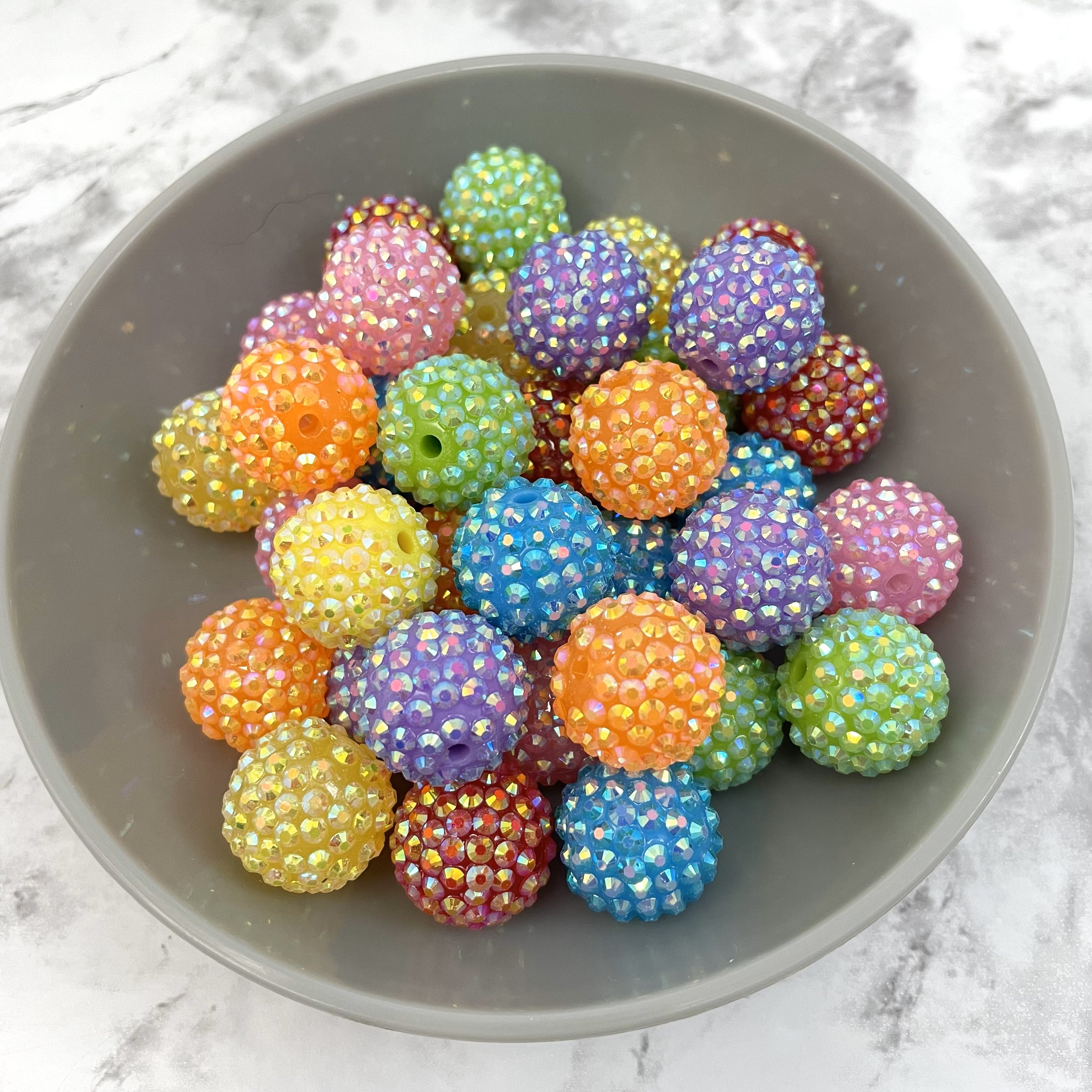 Craftable Things Rhinestone 20mm Rhinestone Bead Pack - Rainbow (35pcs) – Craftable Supply