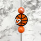 Basketball Heart Silicone Focal Bead