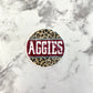 Aggies Leopard Round Planar Resin Flatback