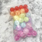 20mm Crackle Acrylic Bubblegum Beads Rainbow Pack