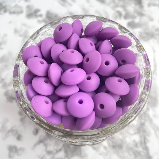 12mm Silicone Lentil Beads – Craftable Supply