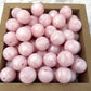 15mm Round Silicone Beads - Heavenly Pink Pearl