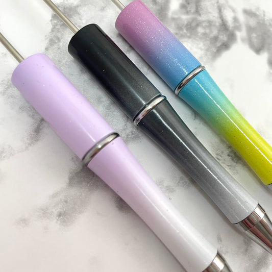 Sparkle Ombre Plastic Blank Beadable Pens