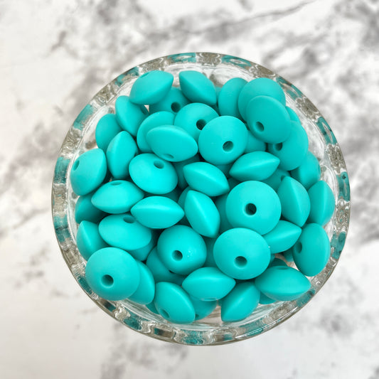  120pcs Lentil Beads 12mm Silicone Lentil Beads 21