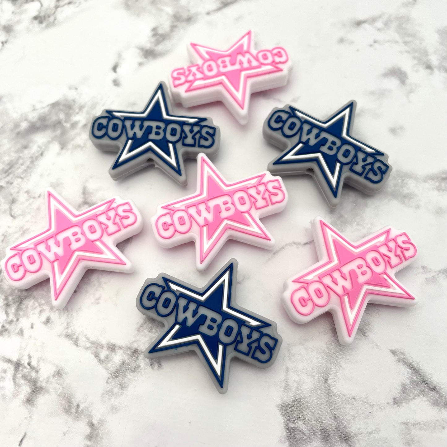 Cowboys Star Silicone Focal Beads