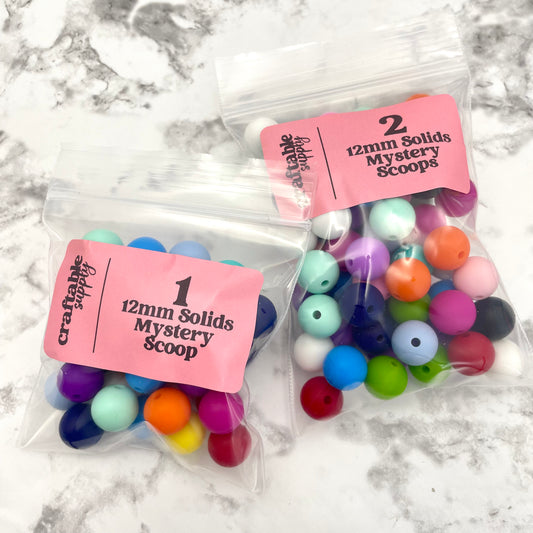 Silicone Beads Bulk Grab Bag - 15mm round - 250 beads - AJ Craft Supplies