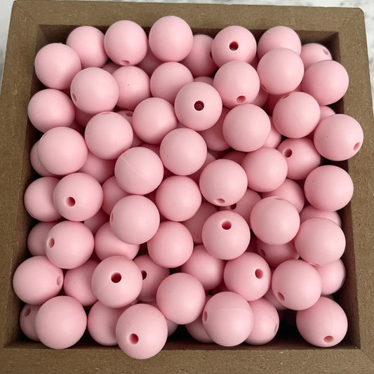 12mm Pastel Pink Silicone Alphabet Beads